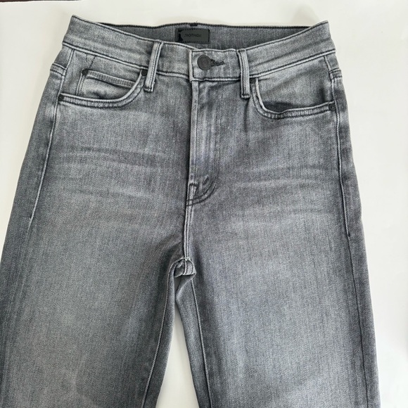 MOTHER The Rascal High Rise Sliced Up Heel Jeans In Digging Up Dirt Wash Size 24 - Picture 6 of 10